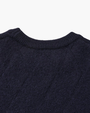 Diamond Knit Crewneck Sweater